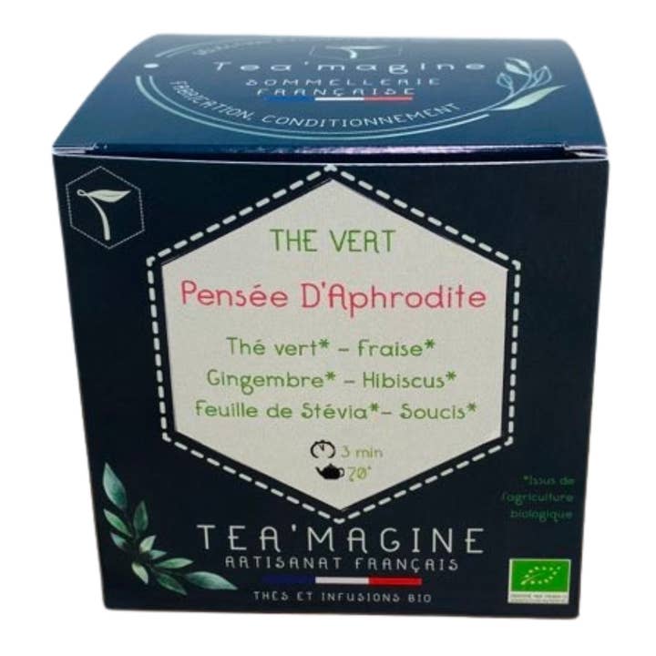 Pensée D'Aphrodite BIO Thé vert Fraise Gingembre