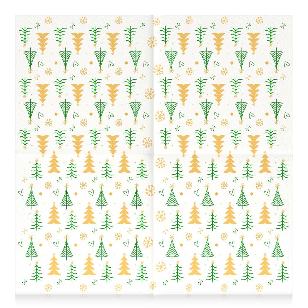 Serviettes en papier de Noël Sapins - image 2