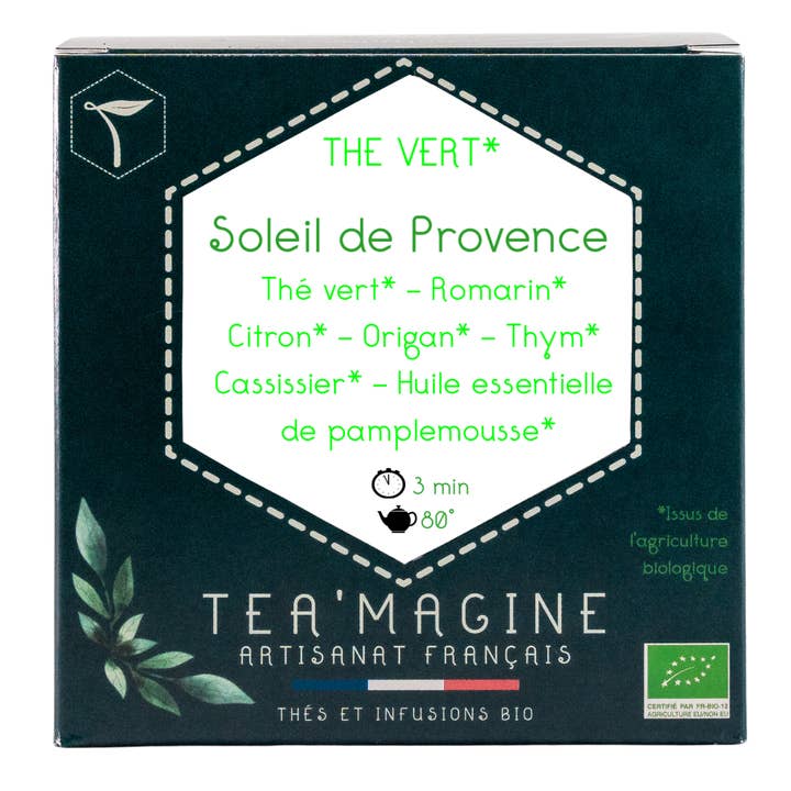 Soleil de Provence -Thé vert romarin origan pamplemousse BIO