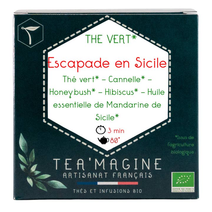 Escapade en Sicile BIO Thé vert Mandarine
