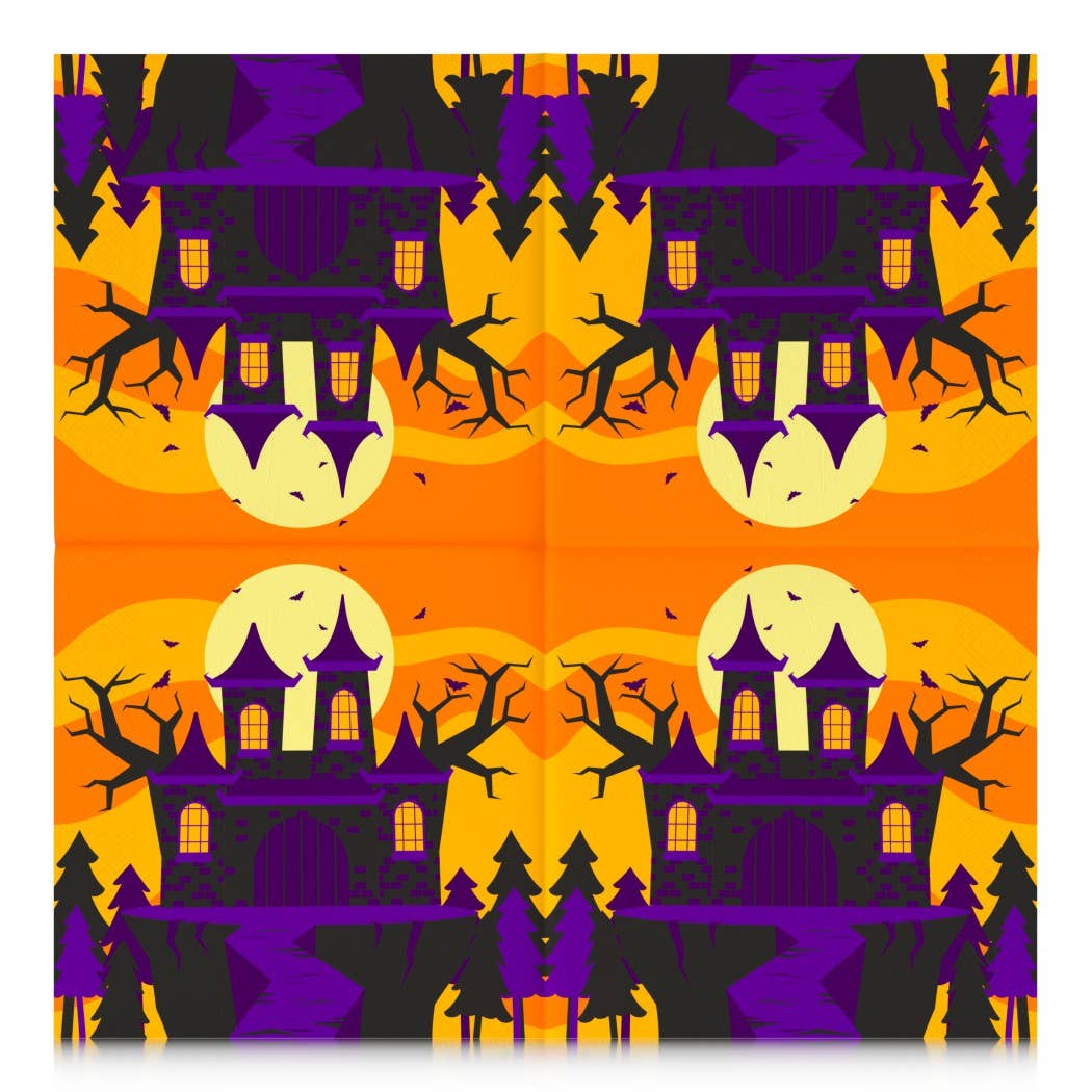 Serviettes en papier Halloween Maison hantée - image 2