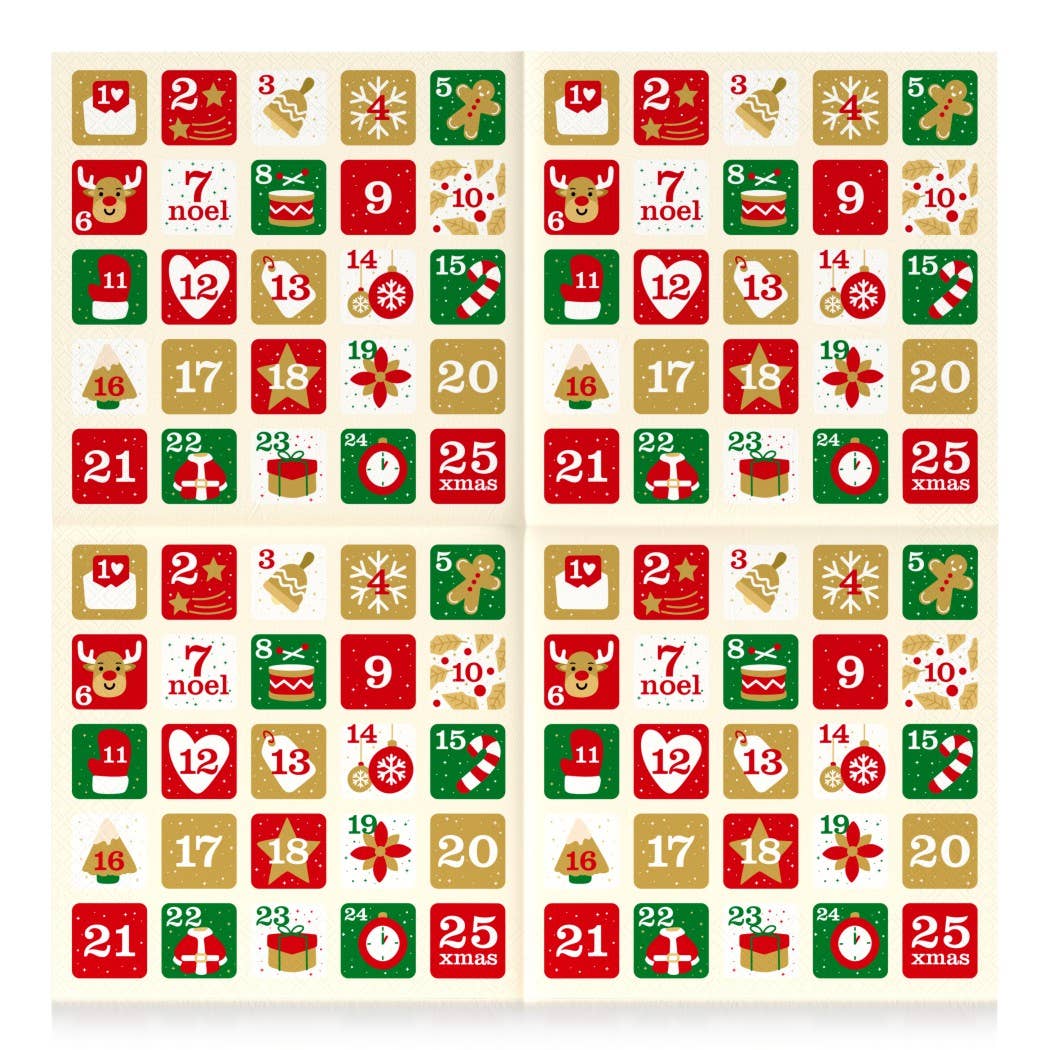 Calendrier de l'Avent en Serviettes en Papier de Noël - image 2
