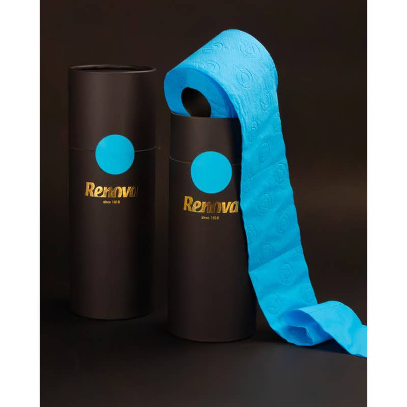 Papier toilette Renova Tubo Gold bleu - pack spécial 3 rouleaux - image 2