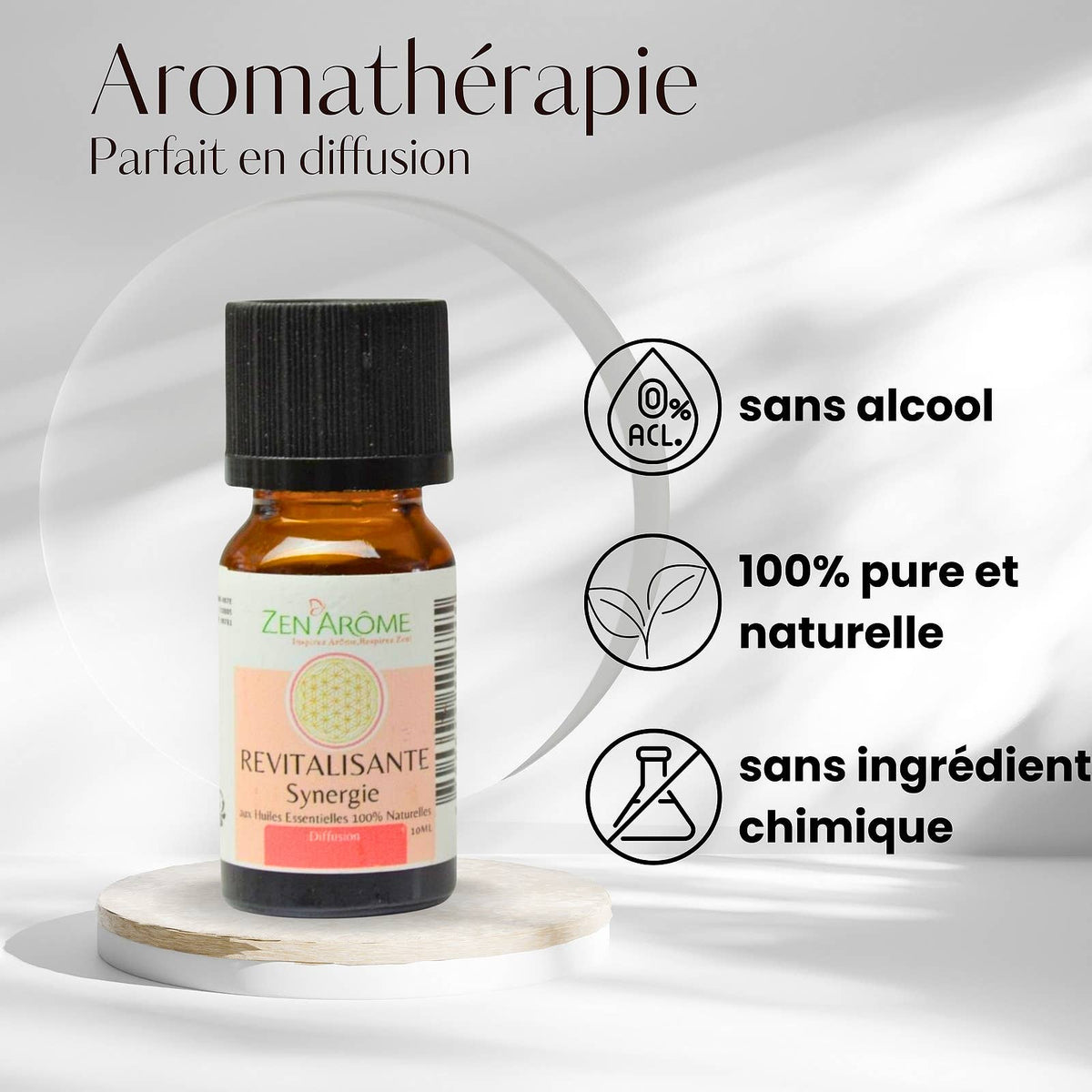 Synergie d'Huile Essentielle Revitalisante à Diffuseur 10ml