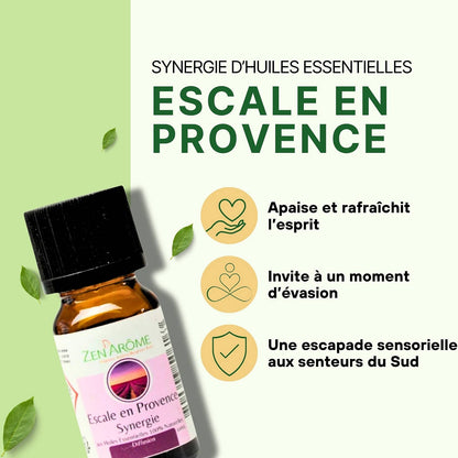 Synergie d'Huile Essentielle Escale en Provence à Diffuseur