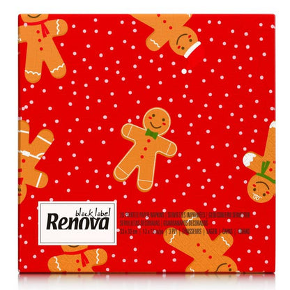 Serviettes en papier aux motifs de pain d'épice