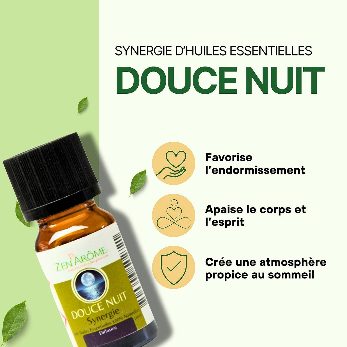 Synergie d'Huile Essentielle Douce Nuit à Diffuseur - 10 ml