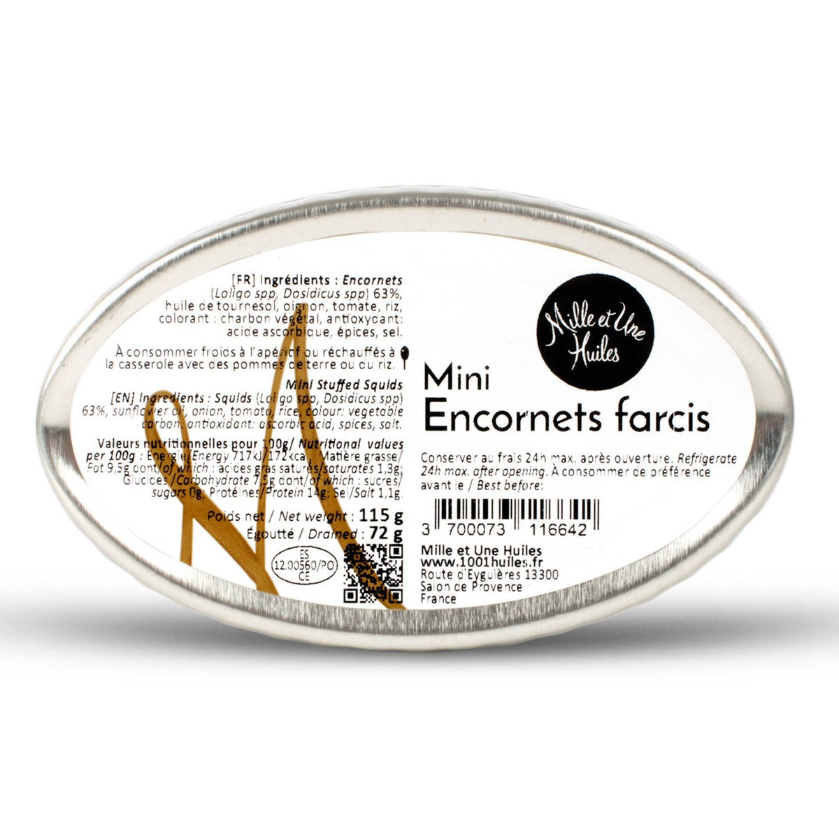 Mini Encornets Farcis à l'Encre - Galice 115g