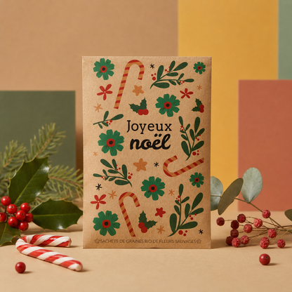 Sachet de graine a message - Joyeux Noël