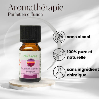 Synergie d'Huile Essentielle Escale en Provence à Diffuseur