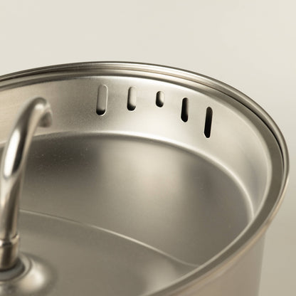 PAW Fontaine à eau électrique 2,5 litres - USB - Acier inoxydable