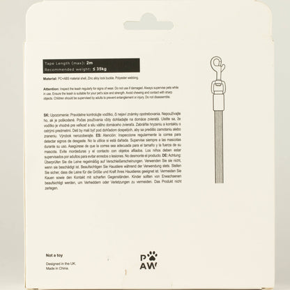 Laisse pour animal de compagnie Paw - Pocket Pod - 2 m - Jusqu'à 35 kg: Gray