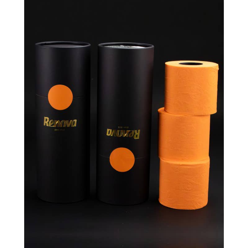 Papier toilette Renova Tubo Gold Orange, lot de 3 rouleaux - image 2
