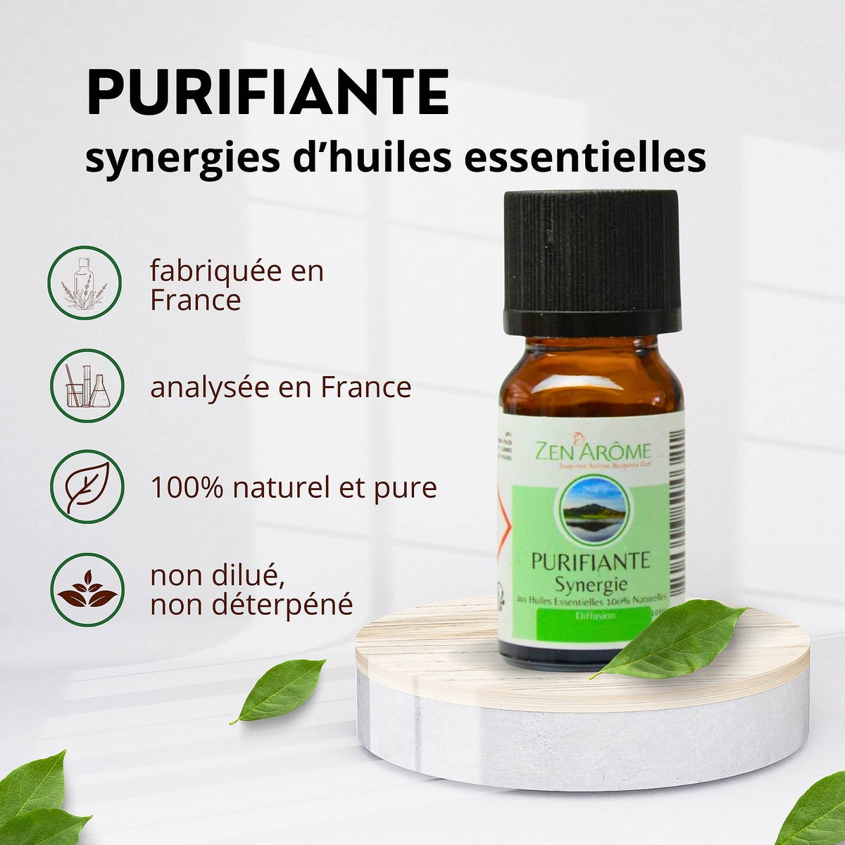 Synergie d'Huile Essentielle Purifiante à Diffuseur - 10 ml