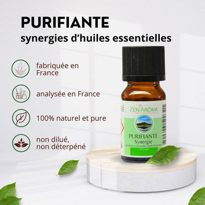 Synergie d'Huile Essentielle Purifiante à Diffuseur - 10 ml