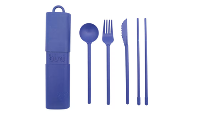Kits de couverts nomades réutilisables - Bleu nuit