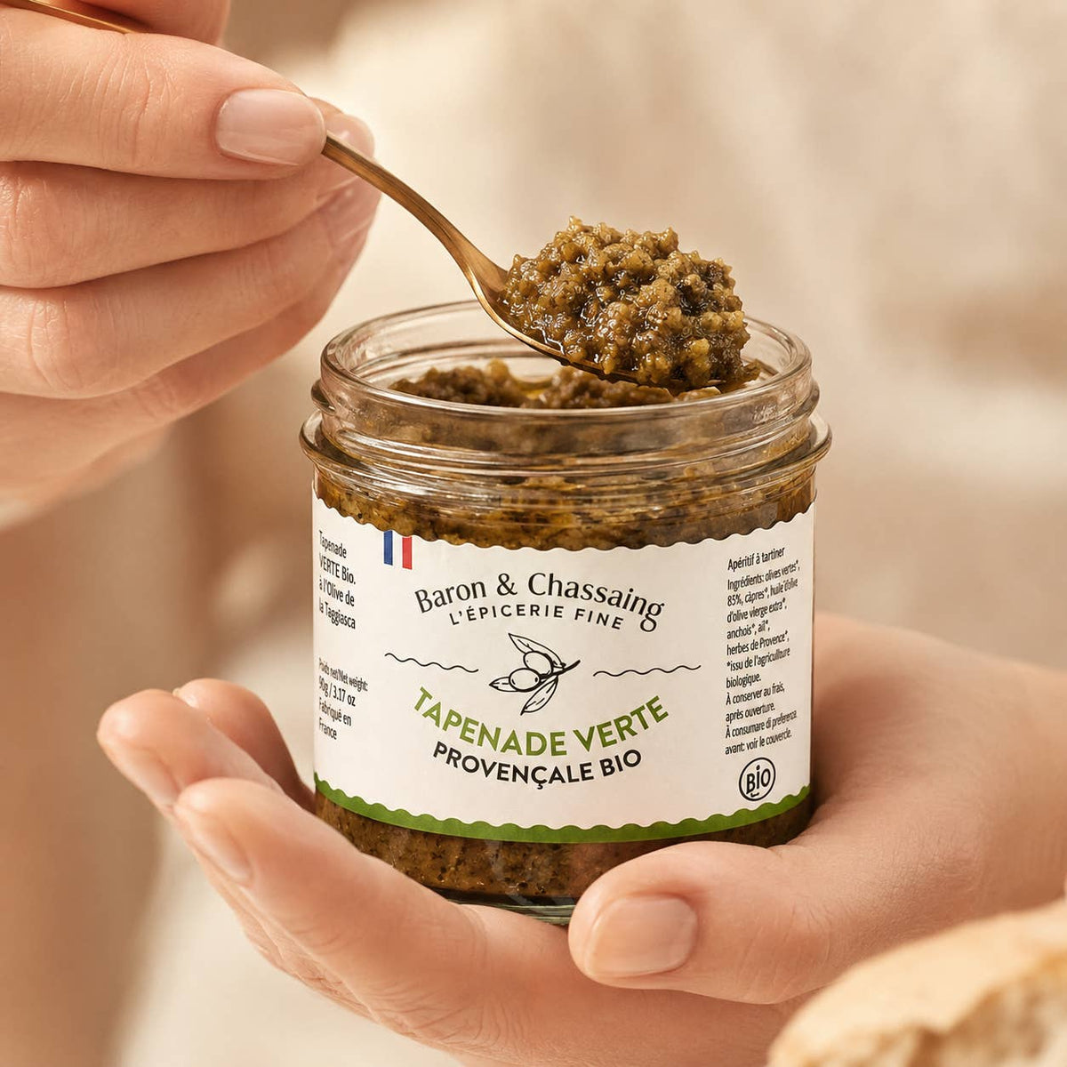 Tapenade Provençale aux Olives Vertes Bio 95g
