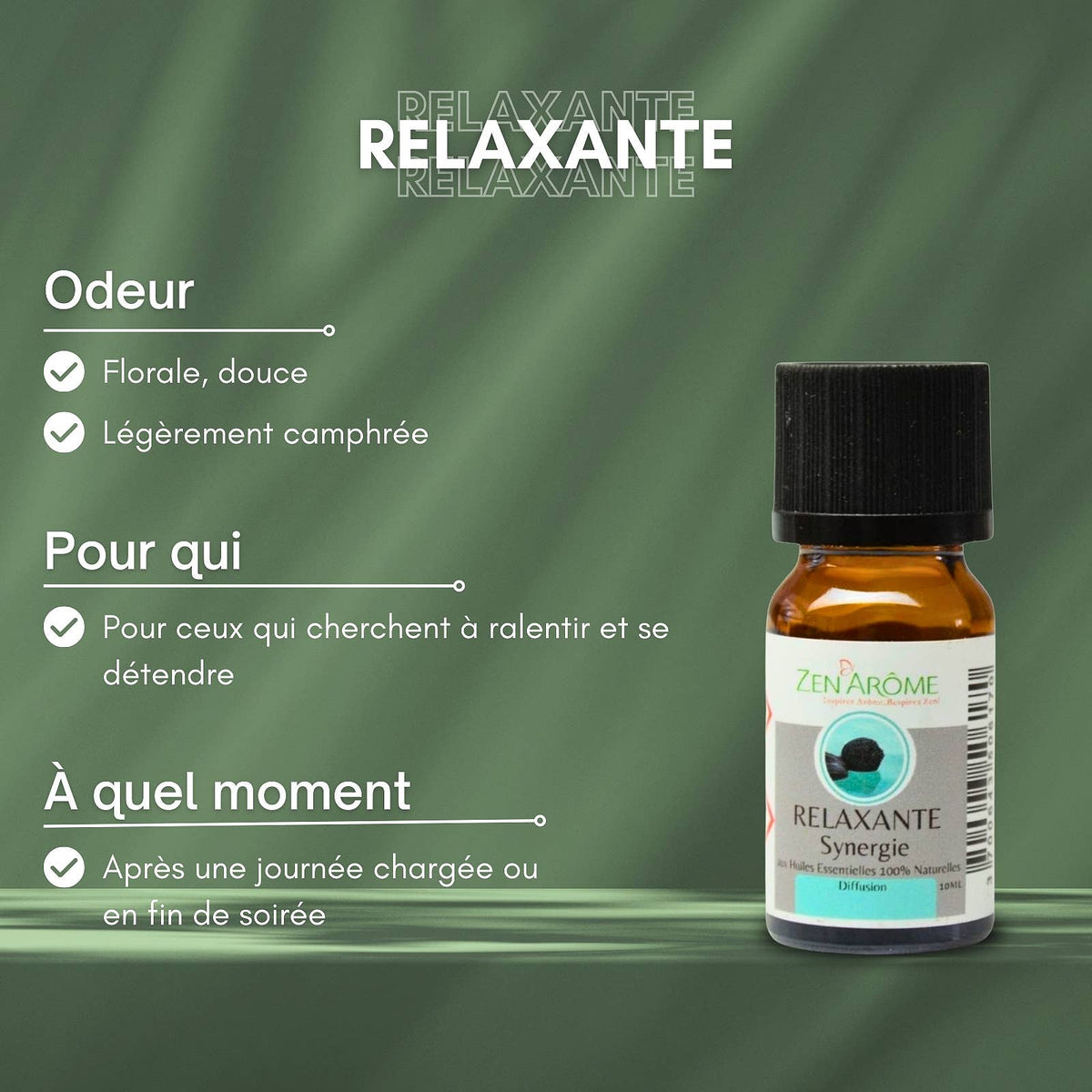 Synergie d'Huile Essentielle Relaxante à Diffuseur - 10 ml