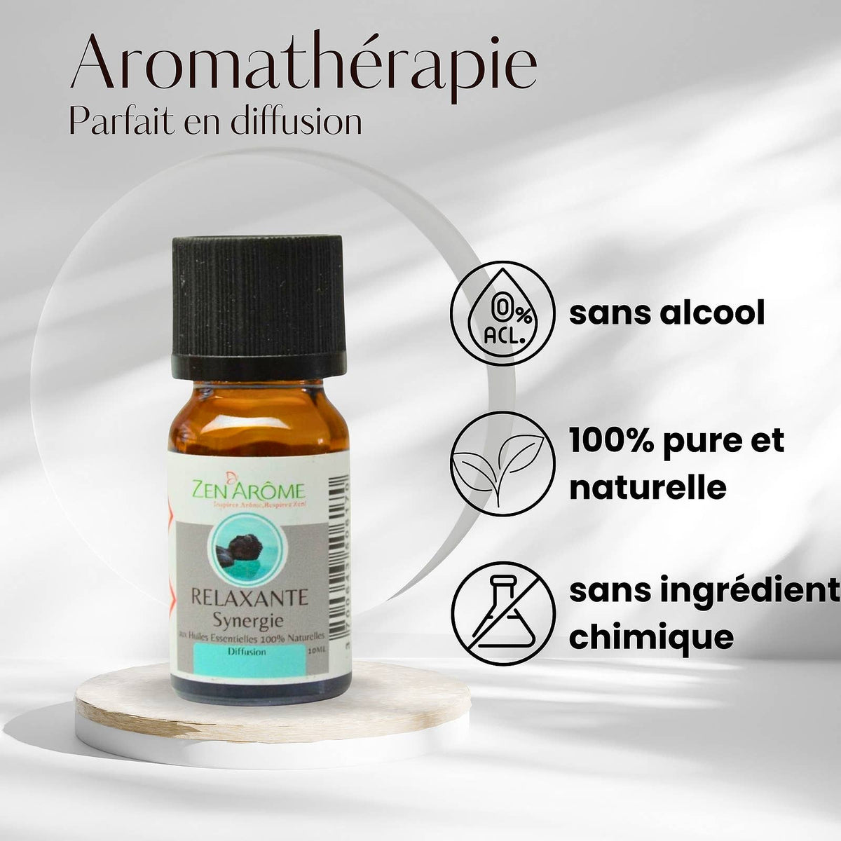 Synergie d'Huile Essentielle Relaxante à Diffuseur - 10 ml