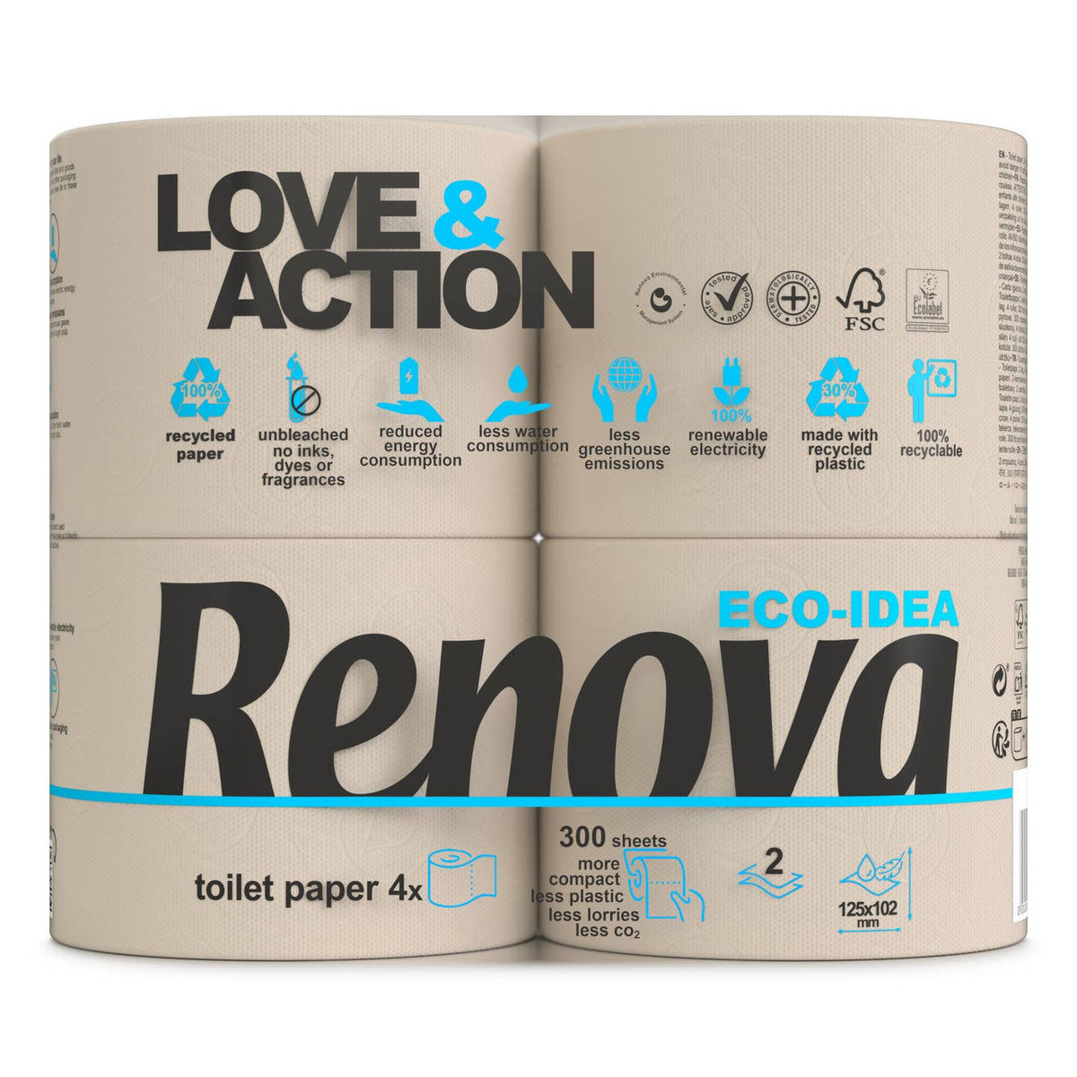 Papier toilette Love & Action Compact