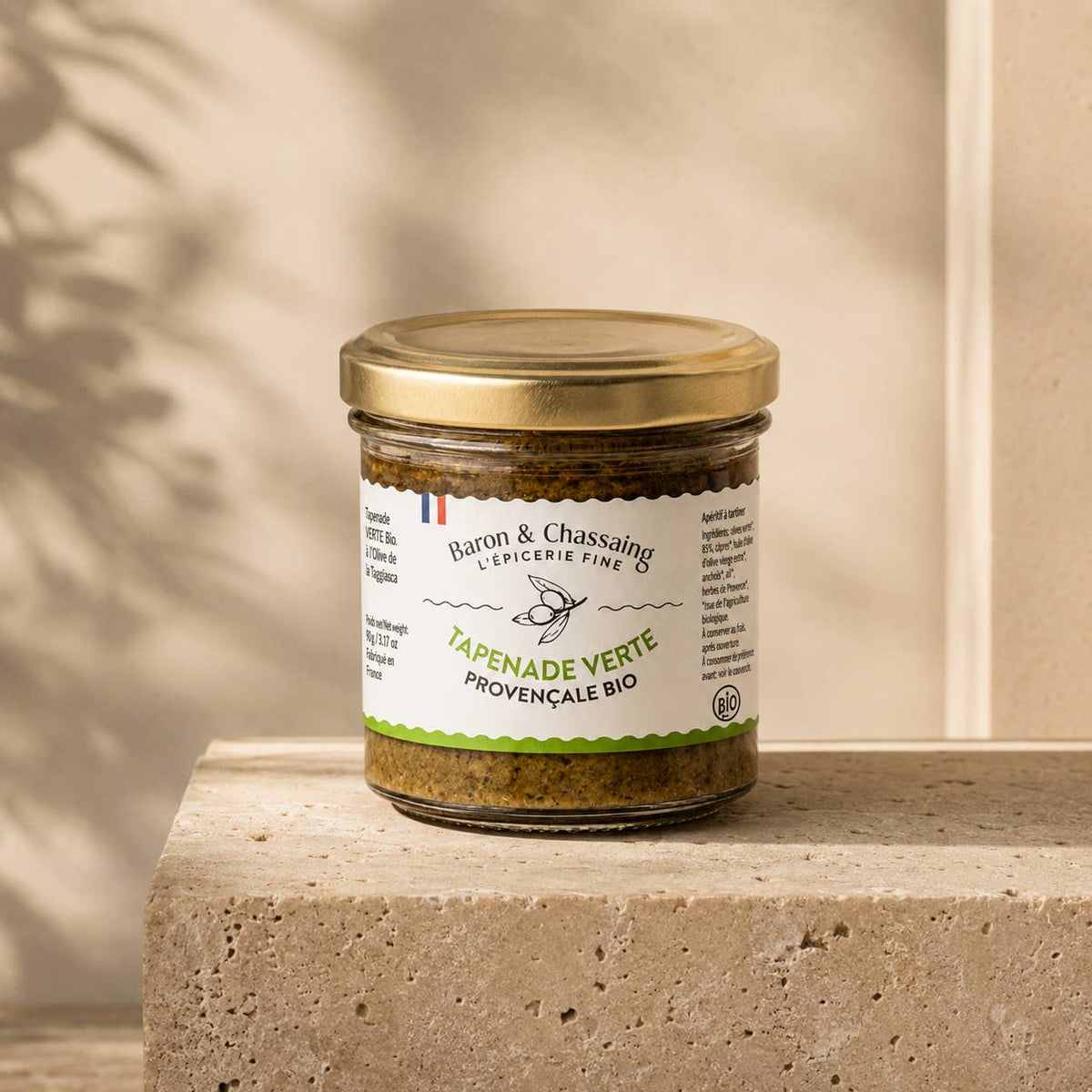 Tapenade Provençale aux Olives Vertes Bio 95g