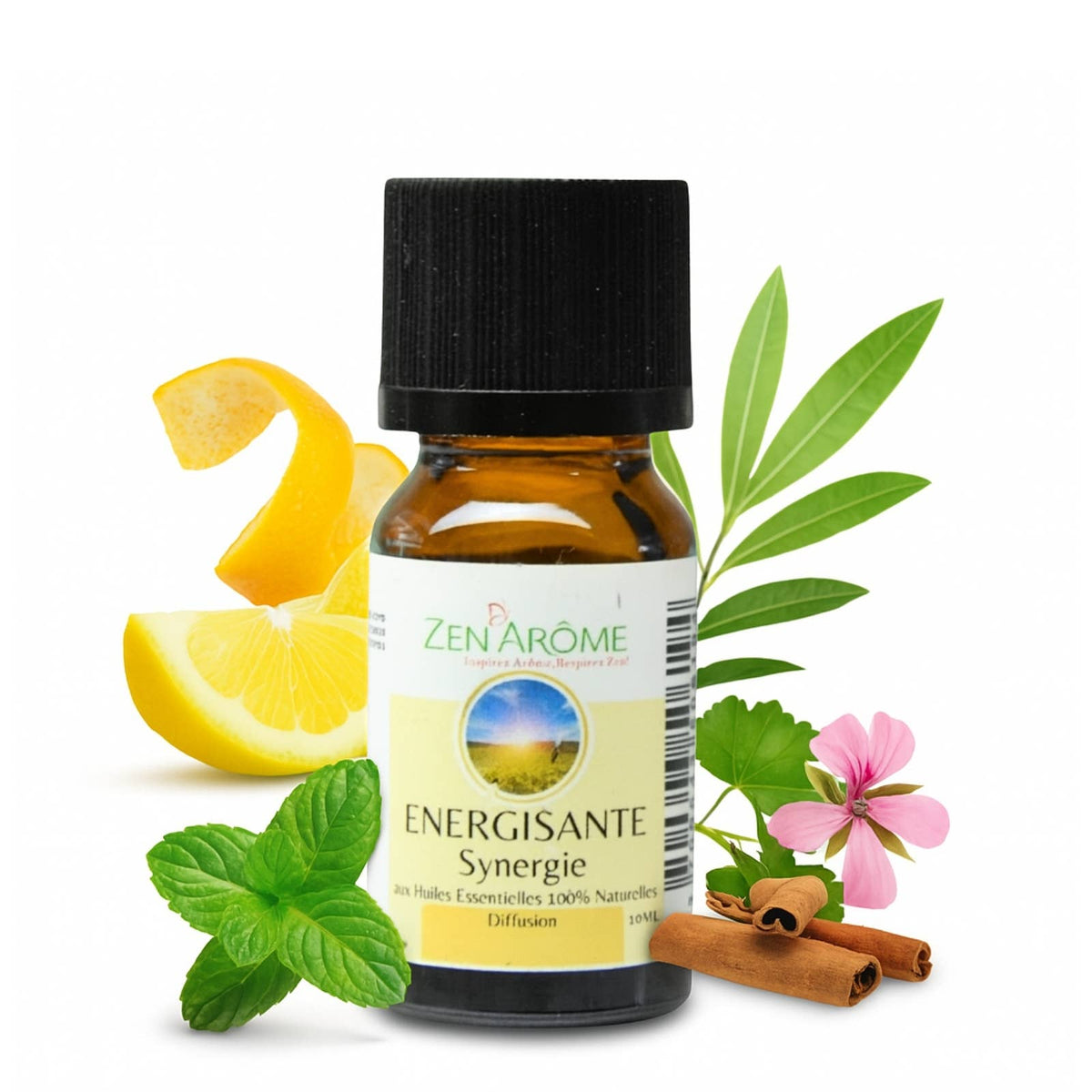 Synergie d'Huile Essentielle Énergisante à Diffuseur - 10 ml