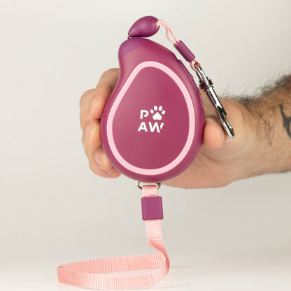 Laisse pour animal Paw - Pocket Pod - 3 m - Jusqu'à 8 kg