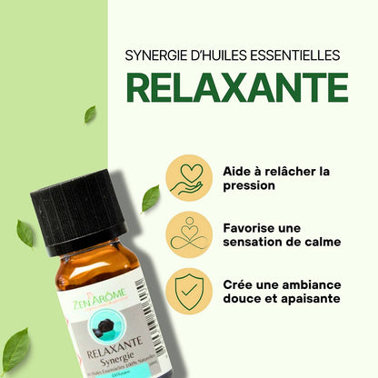 Synergie d'Huile Essentielle Relaxante à Diffuseur - 10 ml