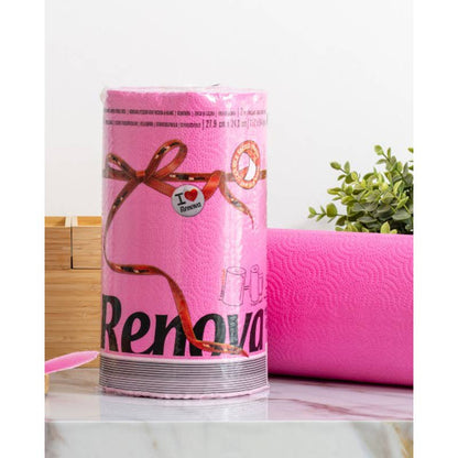 Essuie-tout Renova Red Label 1 rouleau rose - image 4