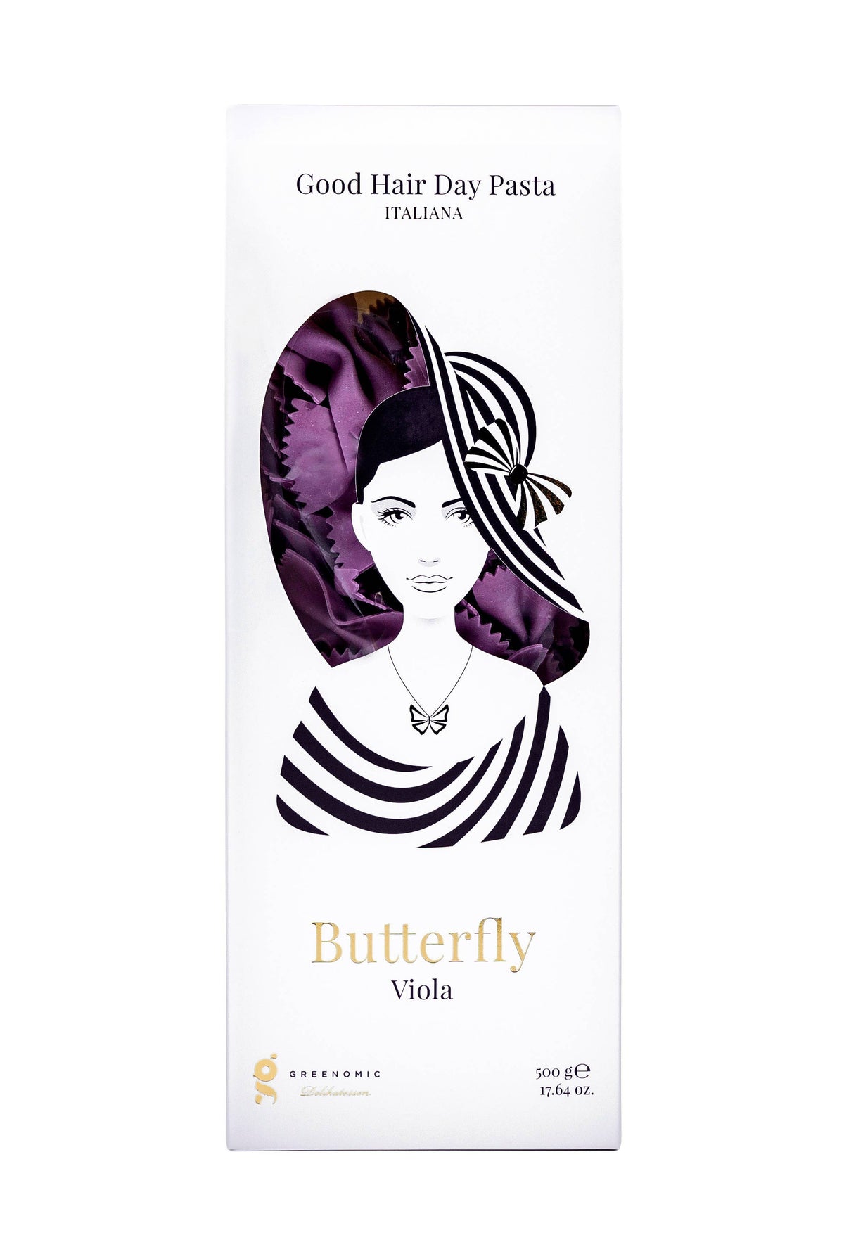 Pâtes Farfallone Violet Good Hair Day avec Carottes Noires