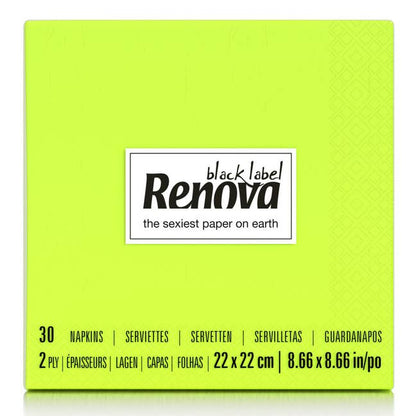 Serviettes cocktail RENOVA vertes