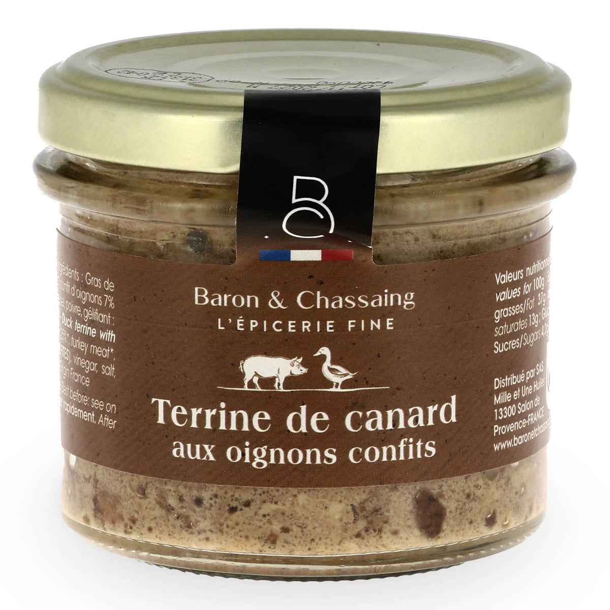 Terrine de Canard au Confit d'Oignons 90g