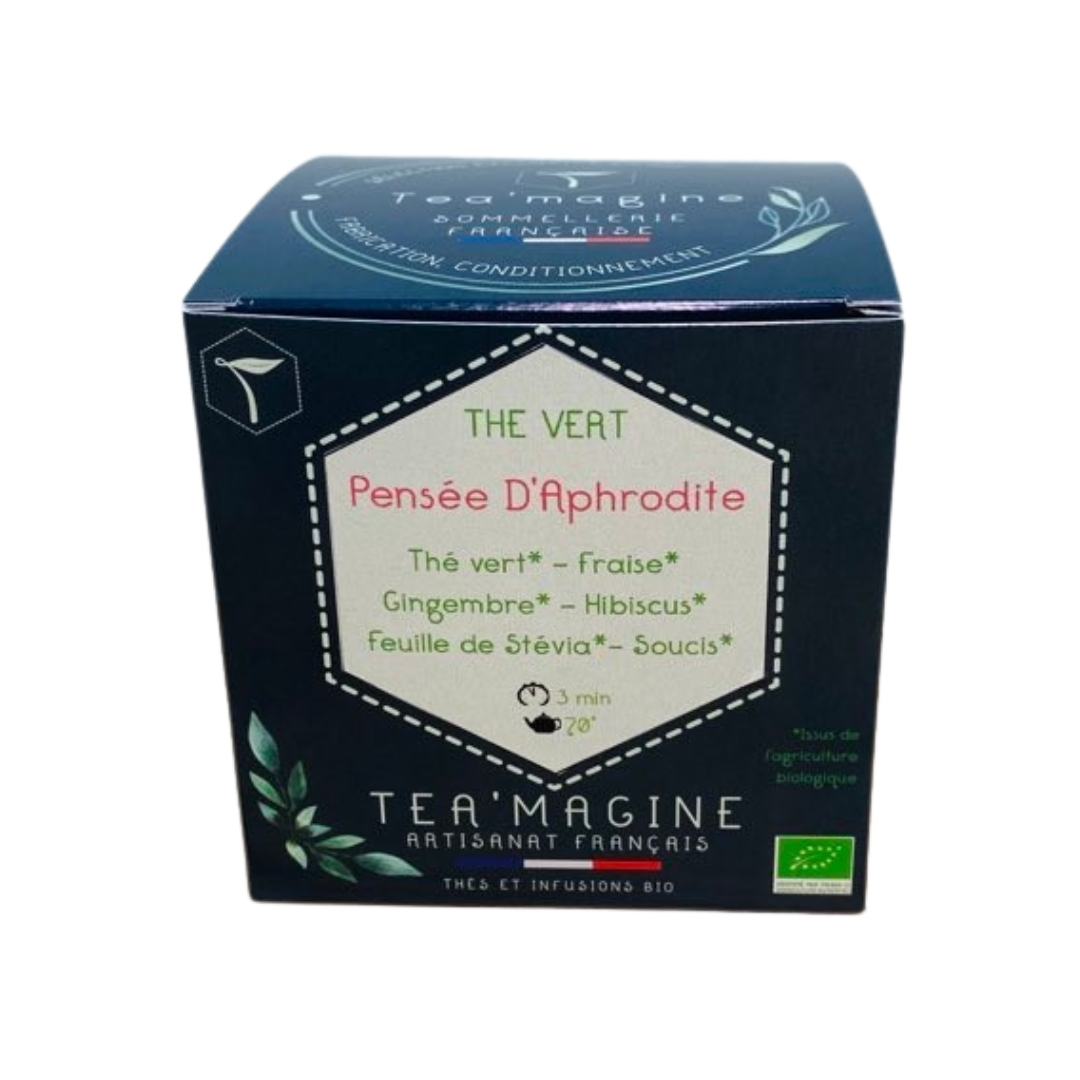 Pensée D'Aphrodite BIO Thé vert Fraise Gingembre