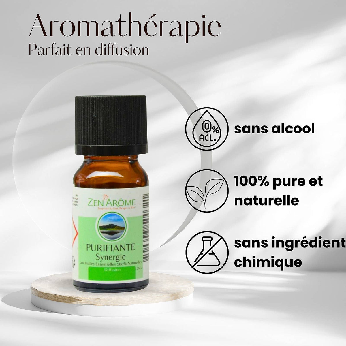 Synergie d'Huile Essentielle Purifiante à Diffuseur - 10 ml