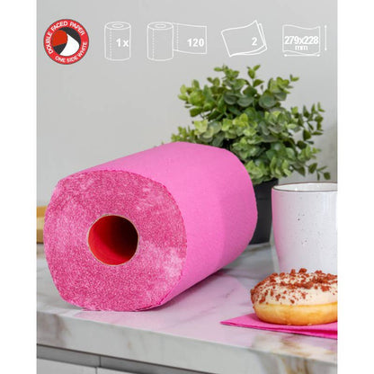 Essuie-tout Renova Red Label 1 rouleau rose - image 2