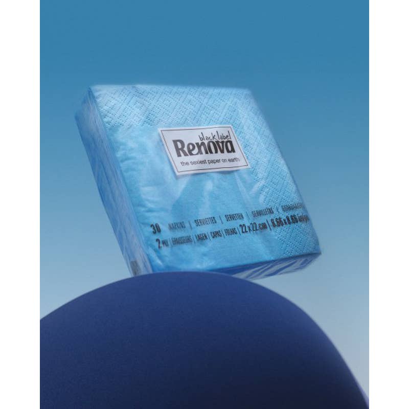 Serviettes à cocktail RENOVA Bleu - image 2
