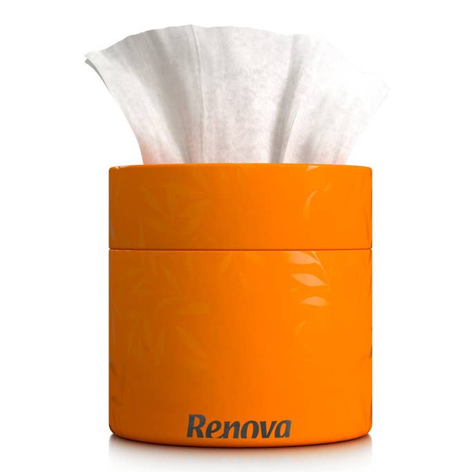 Mouchoirs en papier blancs Renova boîte orange