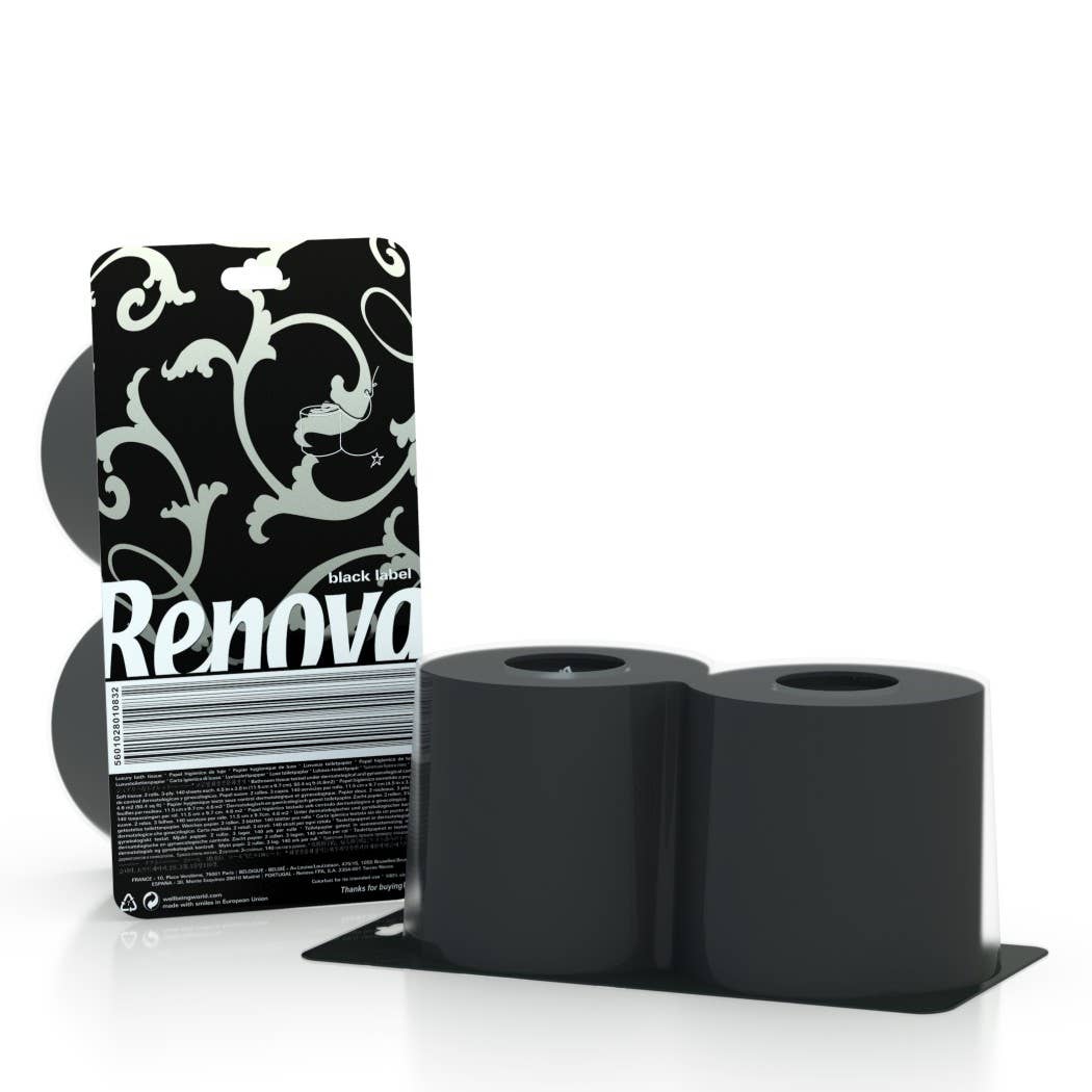 Papier toilette noir Crystal 2 rouleaux