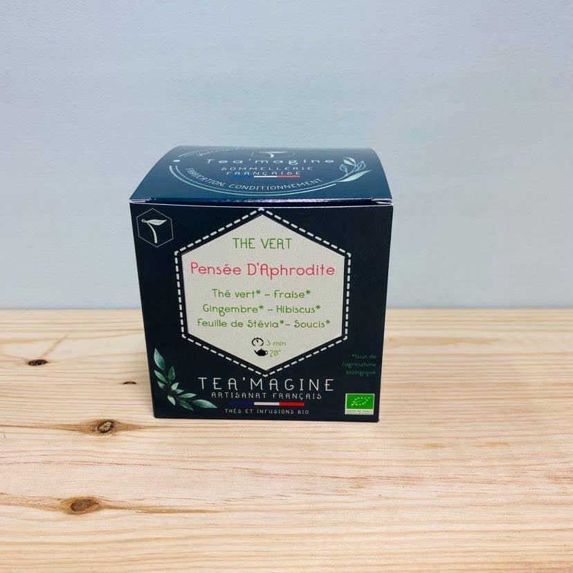 Pensée D'Aphrodite BIO Thé vert Fraise Gingembre