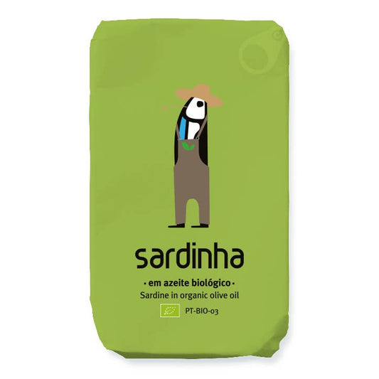Sardines entières en conserve à l’huile d’olive bio