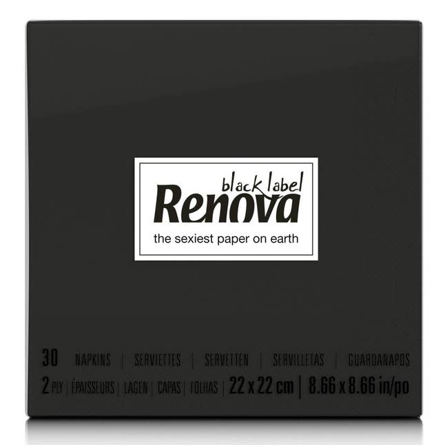 Serviettes cocktail RENOVA noires