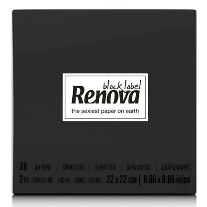 Serviettes cocktail RENOVA noires