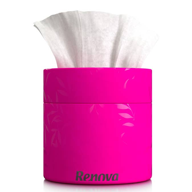 Mouchoirs visage blancs Renova boîte fuchsia
