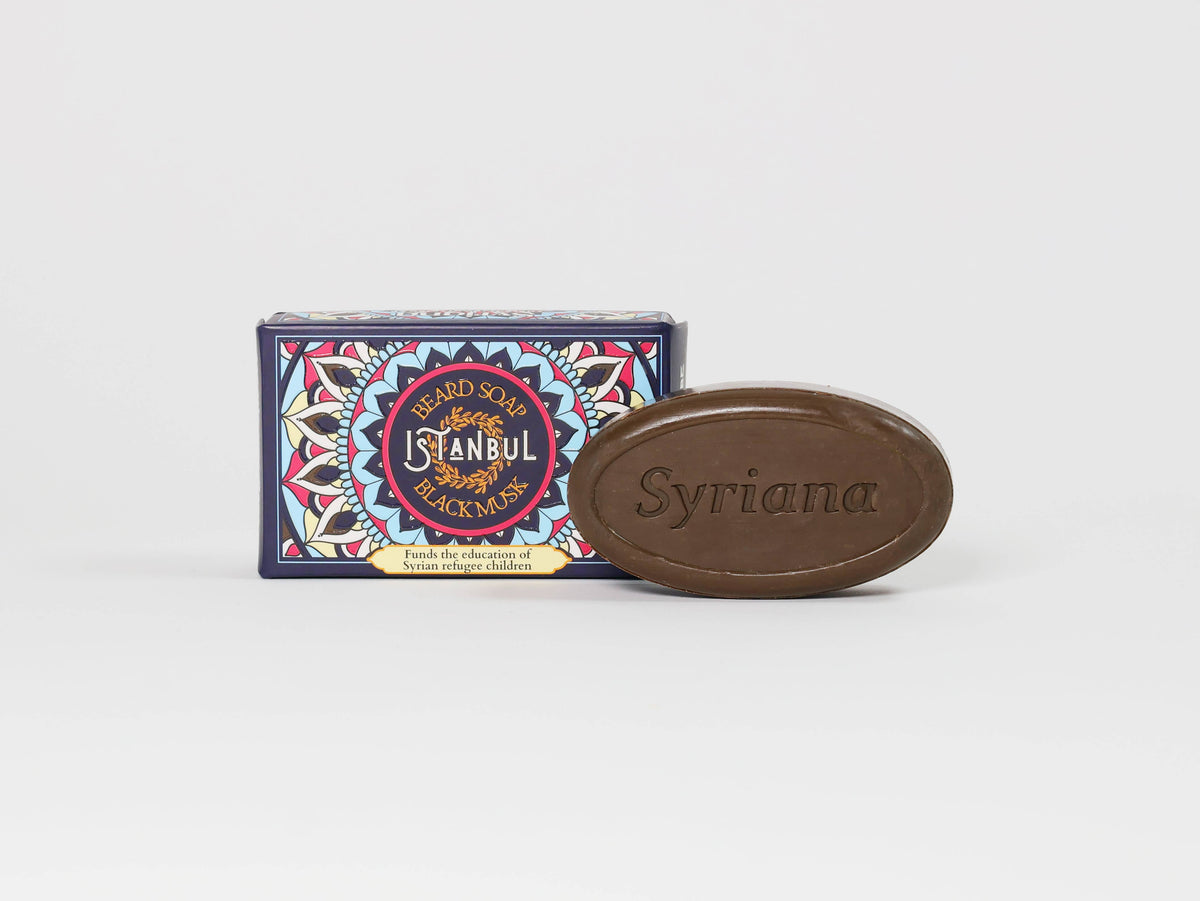 Savon d'Alep parfumé à la rose de Damas, musc noir, oud et ambre