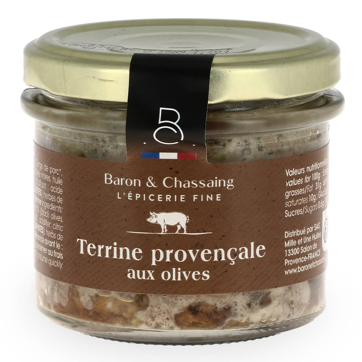 Terrine Provençale aux Olives Vertes & Noires 90g