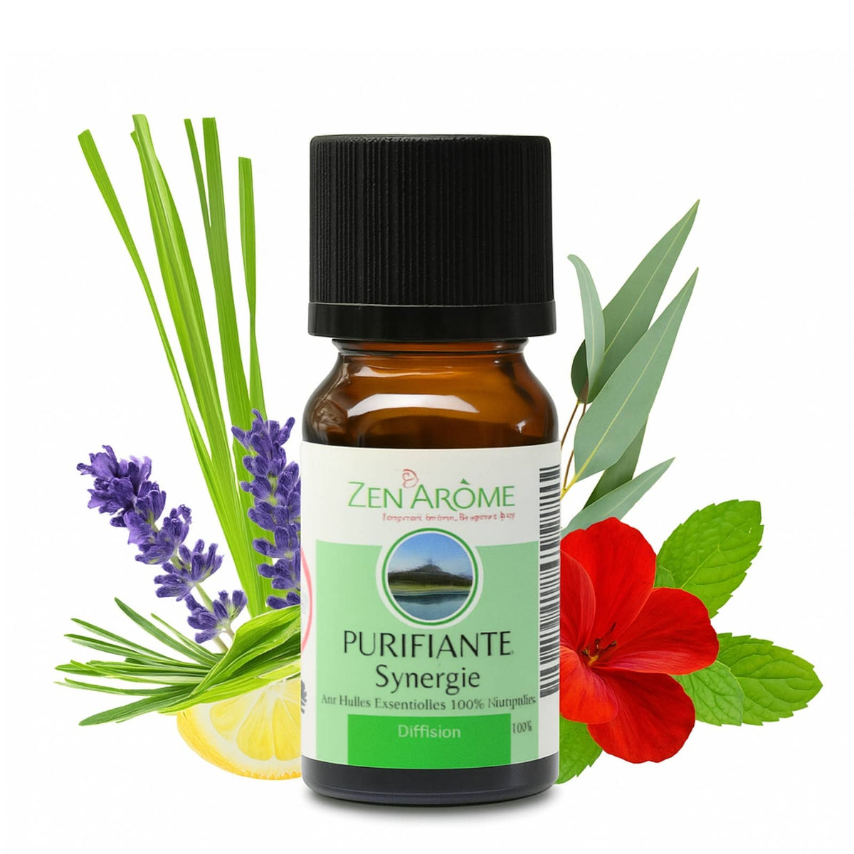 Synergie d'Huile Essentielle Purifiante à Diffuseur - 10 ml