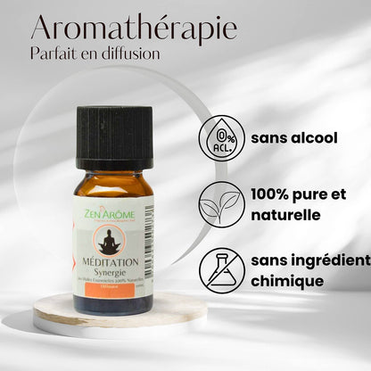Synergie d'Huile Essentielle Méditation à Diffuseur - 10 ml