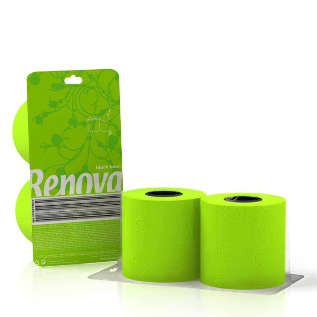 Papier toilette vert Crystal 2 rouleaux
