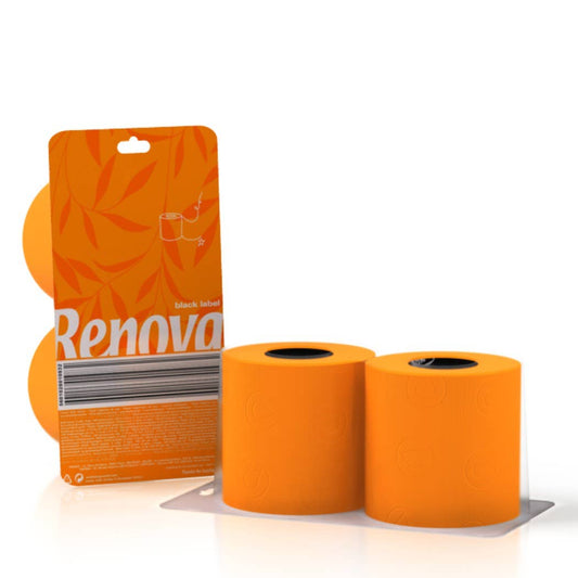 Papier toilette orange Crystal 2 rouleaux