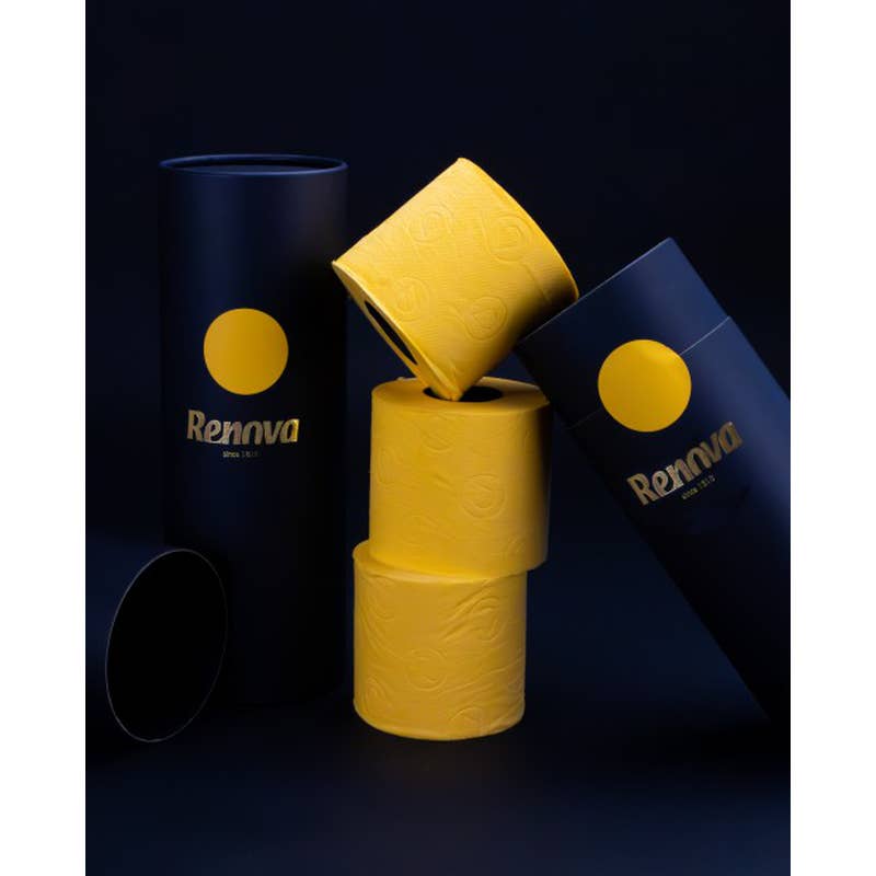Papier toilette Renova Tubo or jaune, lot de 3 rouleaux - image 2